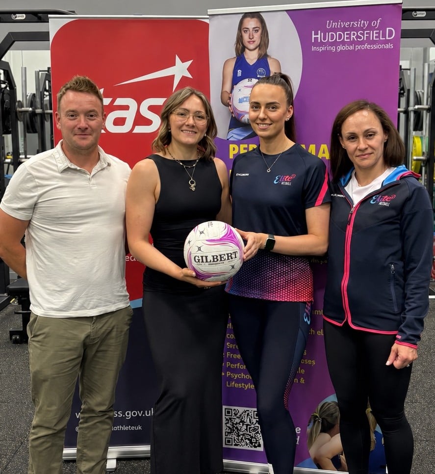 Elite Netball and University of Huddersfield team